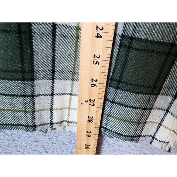 O’Neil Of Dublin Womens 100% Pure Wool Pleated Skirt Kilt White/Green Plaid 10 - Picture 8 of 13